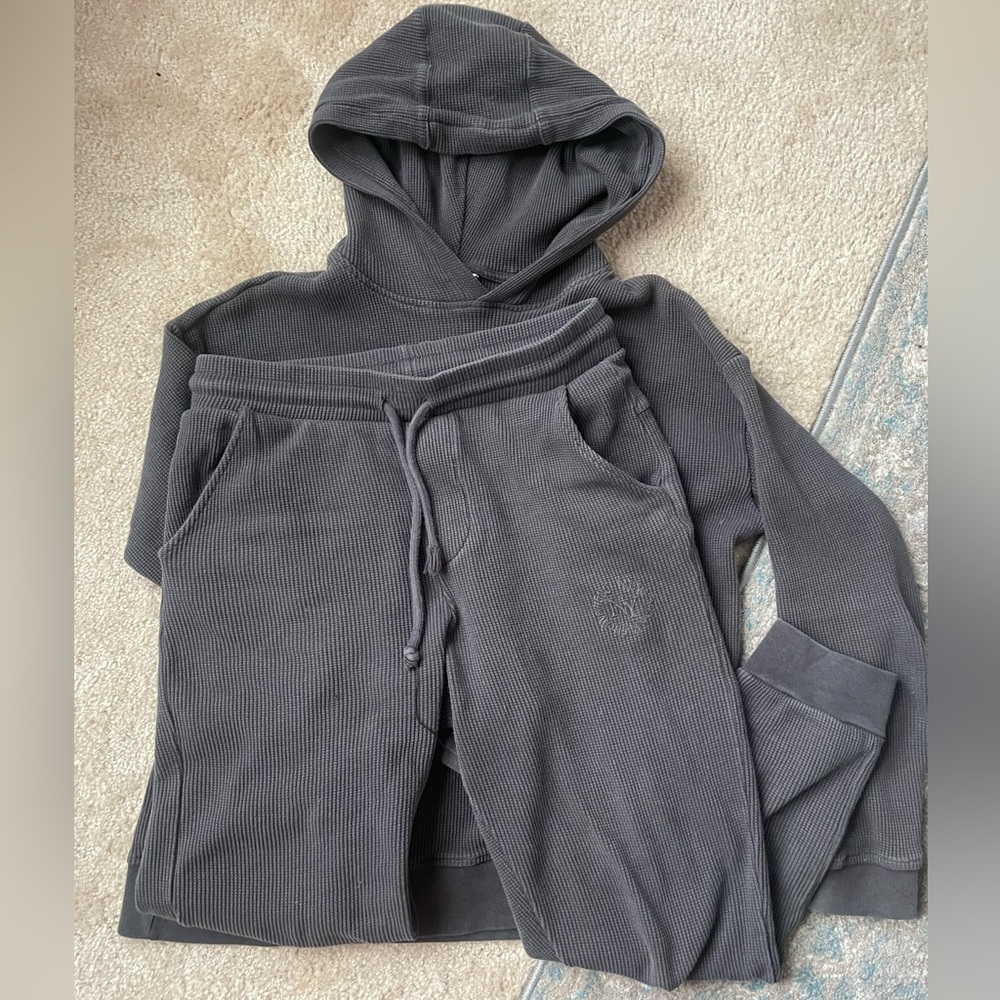 Zara waffle knit matching lounge set